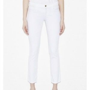 M.I.H. Paris Mid-Rise Cropped White Jeans, Size 31